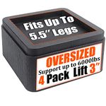 MYMULIKE Bed Risers 3 inch Lift, Heavy Duty 11000Lbs, Oversized Bed Raising Blocks Fits 5.5 inch Legs, Stackable Furniture Risers for College Dorm Rooms, Couches, Tables, Desk Riser