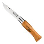 Opinel Non-Locking Carbon Steel Blade No.4 - Beech - Beech, 5 cm