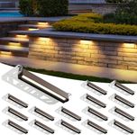 Retaining Wall Lights, Low Voltage Landscape Outdoor Step Lighting 16 Pack