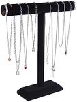 Necklace Holder Stand,Necklace Display For Selling,Jewelry Tree Rack Organizer For Girls,Necklace And Bracelet Hanger For Women,Hanging Necklace Storage (ecklace Stand Black Velvet（Silver Metal Lid）)