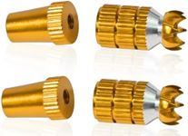 Fraizoe RC 2PCS Aluminum Transmitter Stick Ends Controller Thumb Rocker Set with M3 Thread for Futaba, FrSky, Spektrum DX6i DX7S DX8 DX9, Taranis X9D, Turnigy 9X, Hitec Aurora 9, MC8B, 6C, AT9 (Gold)
