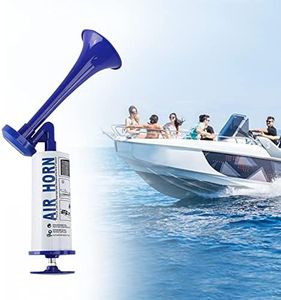 Reusable Air Horn, Qidoe Aluminum Handheld Air Pump Horn Marine Signal Safety Alarm Horn Bear Horn Self Defense Loud Noise Makers Horns for Boats, Cars, Sports Events, Birthdays, Parties, Celebrations