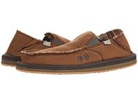 Sanuk Men's Vagabond Soft Top Hemp Loafer, Brown, 7