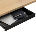 Desktronic Desk Drawer, Hidden Desk Organizer, Under-Desk Storage Drawer, Easy Installation, Space-Saving, Large Capacity, Metal, for Office and Vanity Desk, Durable Construction (Black)