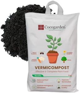 Cocogarden Organic Vermicompost for Plants 5kg - Manure Fertilizer Powder for Home Garden, Vermi Compost for Plants, Nutrient-Rich Compost, Improves Plant Health and Soil Quality