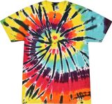 Colortone Short Sleeve Tie Dye T-Shirts for Boys and Girls - Pigment Dye T Shirts for Toddlers, Little Kids & Big Kids, Lava Lamp, Small