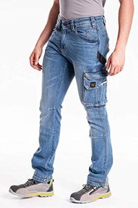 Pantaloni Jeans Job1 Tasconato Stretch Colore Chiaro Tg. 48