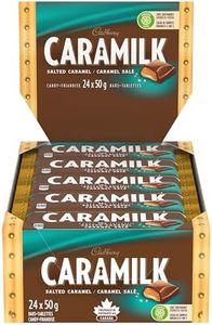 Cadbury, CARAMILK Salted Caramel Chocolate Candy Bar, 50g Each (Pack of 24)