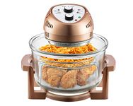 Big Boss Air Fryer, Large 16 Quart Oil-Less AirFryer with Built in Timer, Air Fryers, Dishwasher Safe, Friteuse a Air Chaud, Includes 50+ Recipe Book - Copper