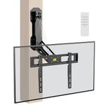 FORGING MOUNT Motorized Fireplace TV Mount for 32"-85" Flat & Curved TVs | Remote Control Electric Pull Down Mounting Bracket, Height Adjustable Swivel, Tilt, Holds 40KG, Max VESA 600x400mm