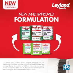 Leyland Trade Fast Drying Gloss Paint, Brilliant White, 2.5L – Wood & Metal