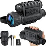 True Night Vision Monocular for Adults, IR Illuminator for Complete Darkness, High Sensitivity COMS Sensor Digital Night Goggles Night Vision Binoculars WG-50 for Hunting