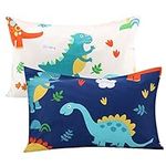 Toddler Pillowcases - 2 Pack Pillow Cover Pillowslip Case Fits Pillows sizesd 13 x 18 or 12x 16 for Kids Bedding Pillow Cover Baby Pillow Cases - Dinosaur Kids' Pillowcases by UOMNY