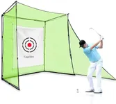 Premium Golf Practice Hitting Net for Backyard and Indoor Driving - Heavy Duty Portable Impact Cage With Frame