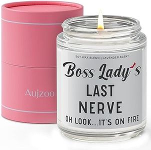 Boss Lady Gifts for Women-Boss Gifts for Women Lavender Candles(7oz) Boss Day Gifts Funny Boss Gifts Best Boss Gifts for Women for Female Boss Manager Supervisor Bosses Day Gifts for Women