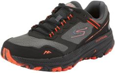 Skechers Men's Go Run Trail Altitude 2.0 Trainers, Black and Orange Leather Textile, 11 US