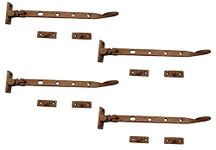 Adonai Hardware Lachish Antique Cast Iron Window Casement Stay (10 Inch x 4 Pack, Rust Living Finish)