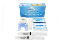 Global Whitening - Professional Teeth Whitening System Kit W/ 7 LED Blue Light Vibrating Brushing System - 35% Carbamide Peroxide - Made in USA