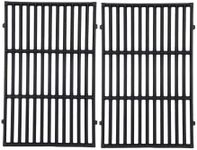 GasSaf 19.5 inch Grill Grates for Weber 7524,Weber Genesis E-310, E-320, E-330, S-310, S-320, S330, ESP-310, ESP-320 and Others, 2-Pack Cast Iron Cooking Grids Replace for Weber 7524/7528