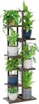 H HOMEXIN Bamboo Plant Stand Indoor & Outdoor, 6 Tier 7 Potted Tall Plant Shelf for Multiple Flower Planter Pot Holder Display Rack for Corner Patio Garden Balcony Living Room Bedroom Apartment