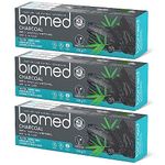 Biomed Triple Charcoal 98% Natural Whitening Toothpaste | Gum Care, Bamboo Charcoal | Vegan, SLES Free 100g(pack of 3)