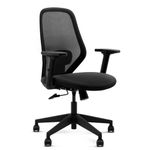 Frido Glide Ergonomic Office Chair with Height Adjustable Lumbar Support | Breathable Mesh Back | 2D Adjustable Armrests | Home & Work Desk Chair for Long Sitting Hours | 100 kg Capacity | Black |