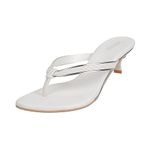 Metro Women White Synthetic Leather Heel Sandal UK/3 EU/36 (40-129)