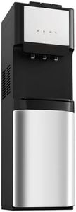 Clarfey Bottom Loading Water Cooler Dispenser for 5 Gallon Bottles - Hot, Cold & Room Water Dispenser with 3-Temperature, Child Safety Lock, Stainless Steel, ETL Listed