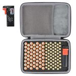 co2CREA Hard Travel battery Organizer storage box for battery tester BT-168D, carrying case battery bag holds 53 batteries AA 63 batteries AAA