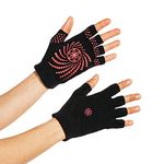 Gaiam Grippy Yoga Gloves - Black/Pink