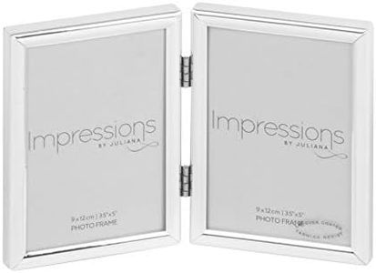 Impressions by Juliana Silver Double Photo Frame FS427 3.5''x5''