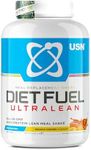 USN Diet Fuel Ultralean Meal Replacement Shake Powder, Banana Caramel Flavour - 2kg, High Protein Shake Powdered Drink Mix, Low Calorie Diet & Weight Control Powder, 24g Protein