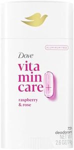 Dove VitaminCare+ Aluminum Free Deodorant Stick Raspberry & Rose for 72H Odor Protection Breathable Deodorant for Women 2.6 oz