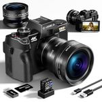 G-Anica Digital Camera, 48MP Cameras for Photography with WiFi & App Control, 4K Vlogging Camera for YouTube,Compact Camera,Perfect for Entry-Level Users and Beginners with Macro&Wide Lens-32GB Card