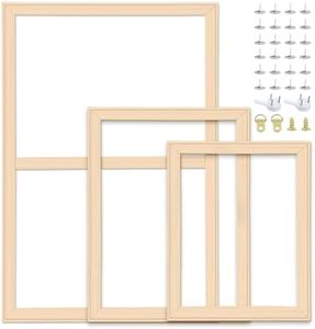 Falling in Art DIY Canvas Stretcher Bars, 5 Size Framing Kit, Wood Stretcher Frames for Canvas Paintings, Posters, and Prints