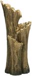 Alpine Corporation Rustic 3-Tier Tree Bark Fountain with LED Lights