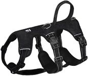 FEimaX Dog Harness No Pull Soft Padded Dog Vest with 3 Leash Clips and Easy Control Handle Reflective Adjustable No Choke Pet Harnesses for Medium and Large Dogs Training Walking