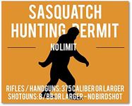 Sasquatch Hunting Permit Sticker Decal Road Rage Funny Rude Silly Joke Car