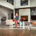 Regalo Double Door 192-Inch Super Wide Gate and Adjustable 8-Panel Play Yard, White