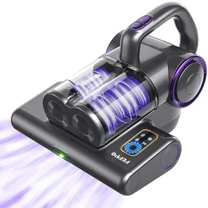 FEPPO Mattress Vacuum Cleaner, 16Kpa Bed Vacuum Cleaner with 253.7nm UV-C Light, 140°F Heat, HEPA Filter & Ultrasonic, Versatile Handheld Vacuums for Bed, Sofa, Couch, Crib(Corded, 500W)