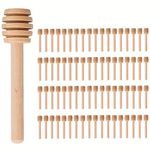 72 Pack Mini 3 Inch Wooden Honey Dipper Sticks, Honey Stirrer Honey Wand for Honey Jar Dispense Drizzle Honey and Wedding Party Favors