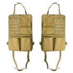 JIPIMON Rifle Holder for Truck, 2pcs Back Seat Gun Rack with Tactical Molle Panel, Car Seat Gun Organizer