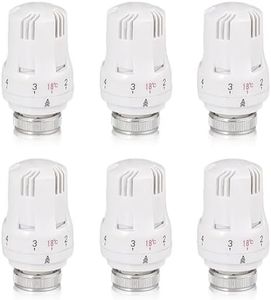 Tete Thermostatique Radiateur, 6 Pièces Tête de Vanne de Radiateur, Robinet Thermostatique Radiateur, M30 X 1,5 Tête de Thermostat, Tête de Radiateur pour Le Bureau et La Maison(A)