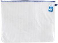 ALVIN - NB1621 Clear PVC Mesh Kit Zipper Bag, Multi-Use Organization Bag for Item Storage and Arranging, Great for Needlework Projects, Art Supplies, and Travel - 16 x 21 Inch Bag