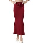 TWIN BIRDS Super Soft Viscose Elastane Fabric Cherry Berry Coloured Saree Midi Skirt/Saree Shaper/Saree Shapewear for Women - L