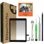 RepairPartsPlus iPad 6 2018 Screen Glass Touch Digitizer Repair Kit w/Home Button with Tools (Black)