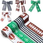 H1vojoxo Football Wired Edge Ribbon