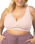 Kindred Bravely Sublime Adjustable Crossover Busty Nursing Bra | Wireless Maternity Bra for F, G, H, I Cups (Soft Pink, Large-Busty)