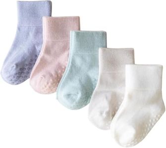KYTE BABY Quarter Socks Combo 5-Pack in Pastel w/Grips