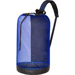 Stahlsac B.V.I. Mesh Backpack Perfect for Snorkeling Gear Snorkel Scuba Dive Diving Diver Beach Gear Boat Boating Sail Boat Sailing Travel Tote, Blue